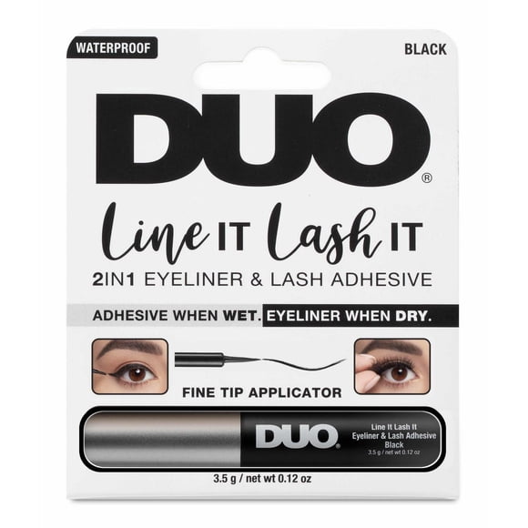 Duo Adhesive - Line It Lash It - 2 in 1 Eyeliner & Lash Adhesive - Black - 0.12 FL OZ