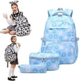 thumbnail image 1 of WHEANG Donut Printed School Backpack For Girls Backpack With Lunch Box Lightweight Water Kids Bookbags Set, 1 of 9