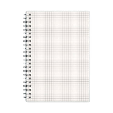 SIYTUAU A5 Graph Grid Paper Notebook Spiraled 80 Pages Flexible Cover For School Projects Writing Thick Paper White Notebook B B