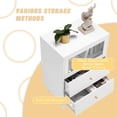 thumbnail image 3 of Buffet, Armoire d'Appoint Blanche avec Porte Coulissante en Verre, Buffet Moderne avec Rangement - BCALO99WH, 3 of 6