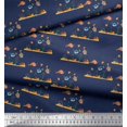 thumbnail image 3 of Soimoi Polyester Crepe Fabric Coral & Fish Ocean Print Fabric by The Yard 52 Inch Wide, 3 of 3