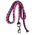 thumbnail image 2 of jinwen Horse Lead Rope Horse Leash Rope Horse Leading Rope Rein for Dog, Sheep, Pet 4m Pink and Black, 2 of 9