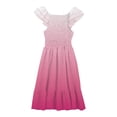 thumbnail image 2 of MIASHUI Robes pour Filles à Manches Volantées Extensibles, Coupe Trapèze Évasée, Robe d'École, Rose Vif, 11-12 Ans, 2 of 5