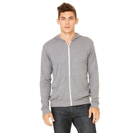 Bella + Canvas Unisex Triblend Full-Zip Lightweight Hoodie