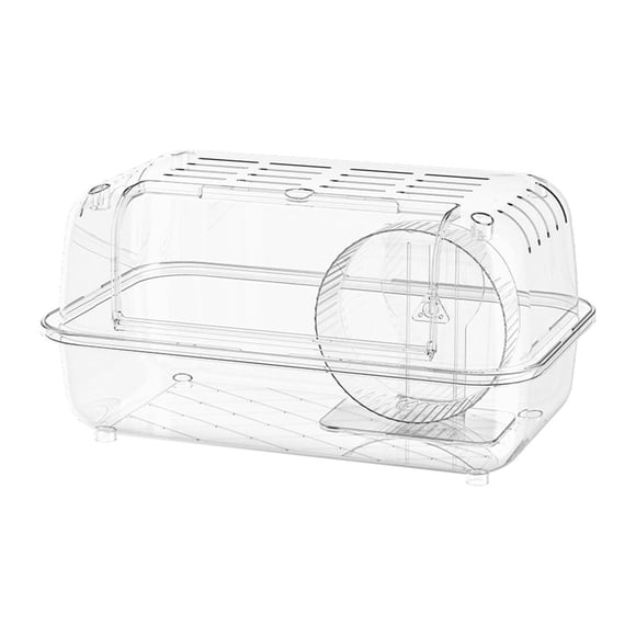 Milaget Multipurpose Cage for Hamsters, Practical Little House, Habitat for Small Animals Such As Rabbits, Hedgehogs, Gerbils, Guinea Pigs And Other Small Ani With running wheel