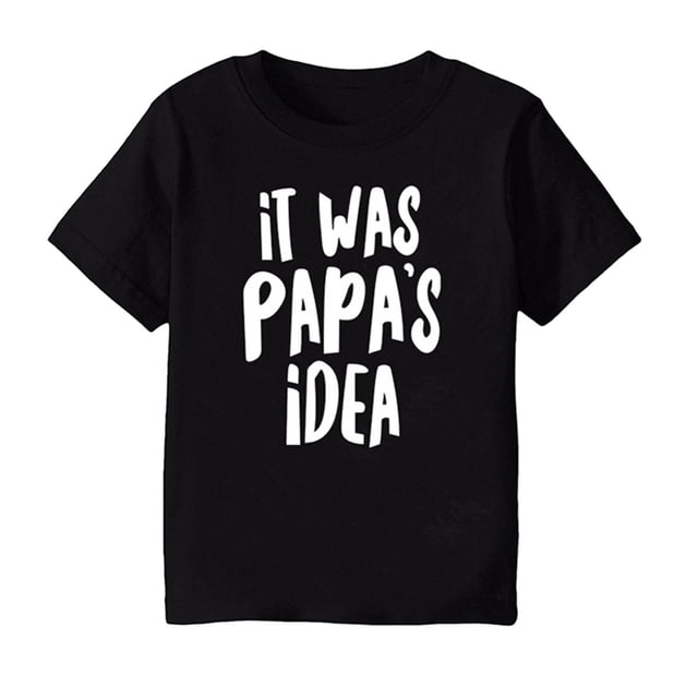 TZEWGL Cute Shirt For Child Letter Print Short Sleeve Crew Neck Clothes For Infnants size 12-18M