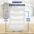 thumbnail image 3 of Gracious Living 4 Drawer Desktop Storage w/ Organizer Lid, White (3 Pack), 3 of 11