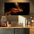 thumbnail image 1 of Red Yellow Twisted Waves Fractal - Large Abstract Canvas Wall Art, 1 of 3