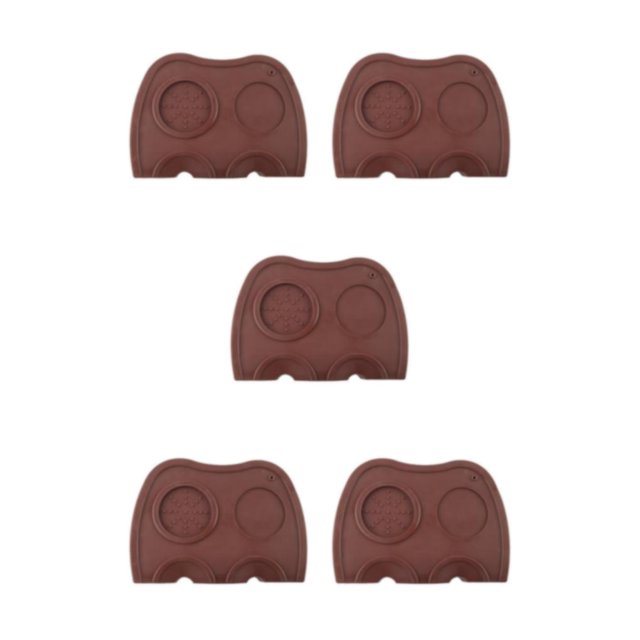 Thinsony Silicone Tamping Mat Easy Cleaning And Non-Slip For Professional Tamping coffee double head L 5Set