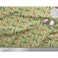 thumbnail image 2 of Soimoi Cotton Cambric Fabric Stripe & Sparrow Bird Print Fabric by The Yard 56 Inch Wide, 2 of 3