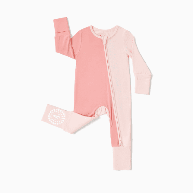 PatPat Viscose from Bamboo Baby Boy / Girl Color Block 2 Way Zipper Anti Slip Long Sleeve Rompers