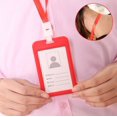 thumbnail image 3 of SSZMDLB under $5 1Pcs ID Card Lanyard, ID Card Holder, Plastic Name Tag with Lanyard, Clear Double Sided Employee Badge Holder, Portable Neck Strap for Work, Conference, Event, School, Hotel, 3 of 9