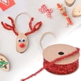 thumbnail image 3 of DIY Flocked Ribbon Christmas Decoration Craft Ribbon for Gift Wrapping Tree Wreath Holiday Festive Party Wedding Home Decor Luxury Easy Cut Textured Ribbon, 3 of 9