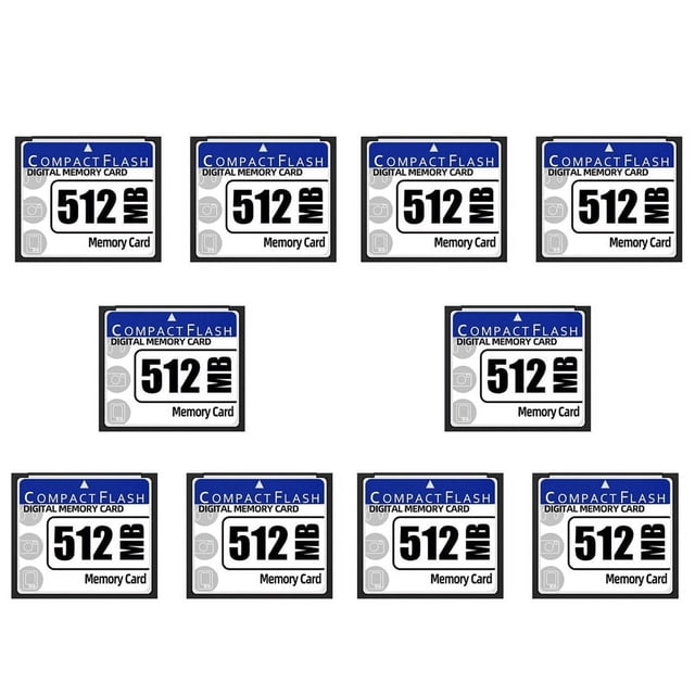 10X 512MB Compact Flash Memory Card for Camera, Advertising Machine, Industrial Computer Card