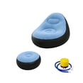 thumbnail image 2 of WIHJ Inflatable With Flocking Comfortable Adult Inflatable Vinyl Folding Recliner/air Mattress With Footstool And Air Suitable For Indoor And Outdoor Living, 2 of 6