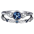 thumbnail image 2 of EGNMCR Rings Ladies' New Couple Zircon, Micro Diamond And 1PC Has Two Rings, Which Can Be Worn In Combination Women's ring, 2 of 5