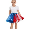 thumbnail image 2 of Yuyuzo Jupe Superposée Jupes Mini en Tulle pour Filles Robe de Danse Princesse Robes Colorées à Volants avec Bandeau à Nœud, 2 of 7