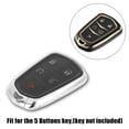 thumbnail image 3 of Unique Bargains Car Key Fob Cover 5 Button Remote Key Fob Case TPU Button Full Protector Cover Black for Cadillac XT5 2017-2020, 3 of 7