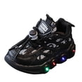 thumbnail image 1 of MIASHUI Chaussures pour Enfants Chaussures pour Enfants à Bande Lumineuse LED Chaussures à Lacets Chaussures Décontractées pour Enfants Chaussures de Marche,Noir,5,5-6 Ans, 1 of 5