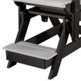 thumbnail image 5 of Pemberly Row Resin Fan Back Balcony Glider in Light Gray/Black, 5 of 5
