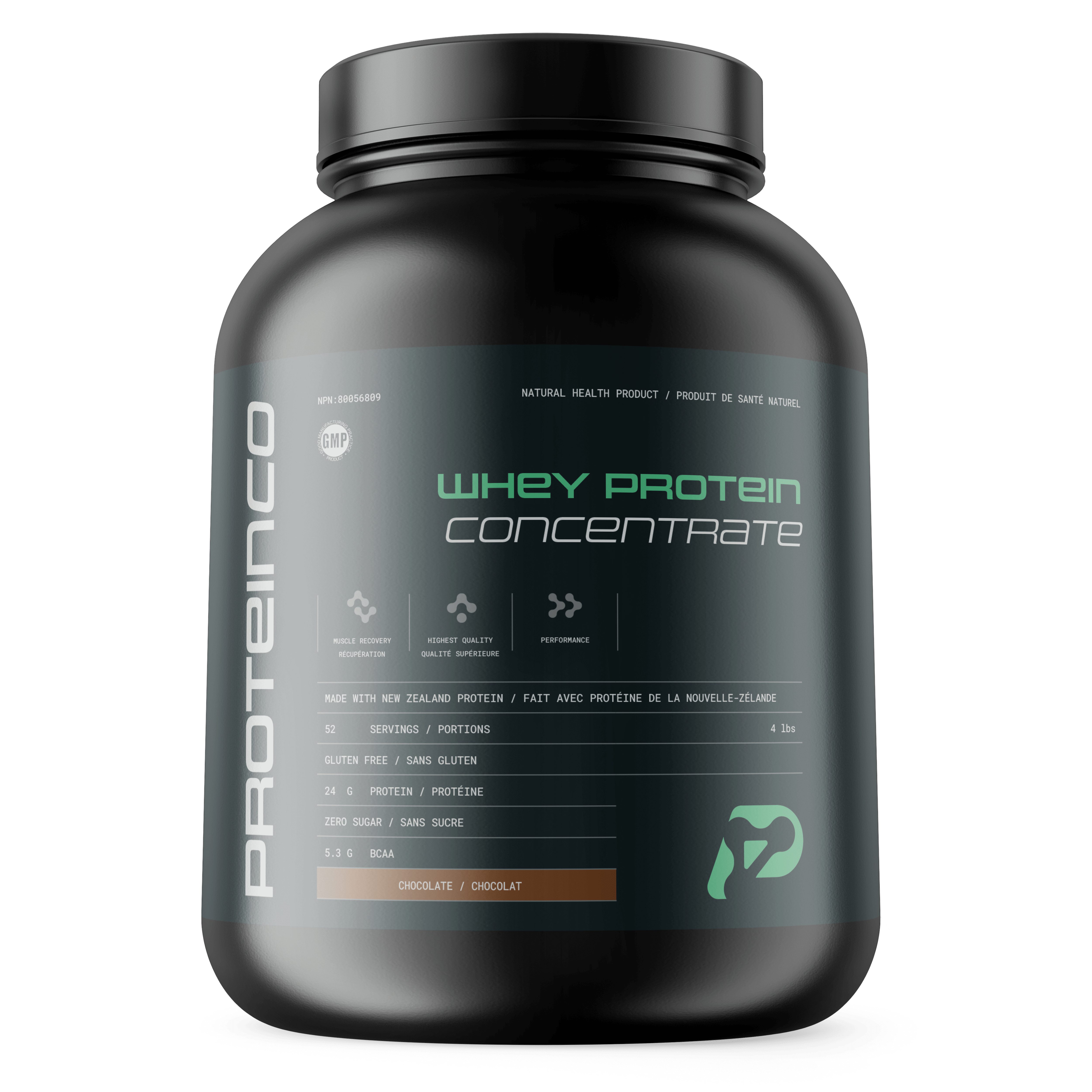 ProteinCo | Whey Protein made With New Zealand | Pure Whey Protein | Grass Fed | 4Lbs (Chocolate)