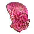 thumbnail image 2 of Elegant Floral Lace Headscarf Hats Exclusive For Women Elastic Breathable Polyester Gauze With Ruffled Edges, 2 of 6