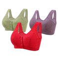 thumbnail image 1 of VEKDONE Woman's Embroidery Front Button Large Size Underwear Bra Without Steel Rim Purple 40/90, 1 of 2