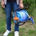 thumbnail image 4 of CHOK Water Hose Reel Cart Garden Pipe Support Wall with Aluminum Frame Storage, 4 of 8
