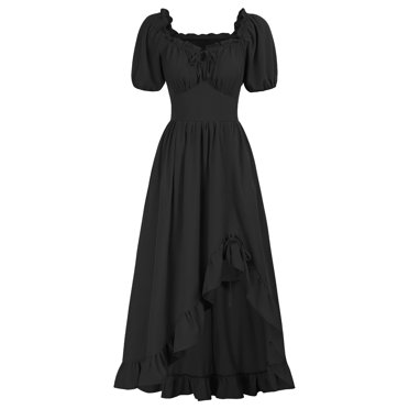 Cameland Costumes d'Halloween pour Femmes Robes Renaissance pour Femmes Costume Médiéval Rétro Manches Bouffantes Costumes de Cosplay Vintage Robes Maxi Formelles