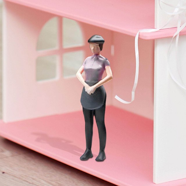 Baohd 1/64 Girls Model Figure Miniature People Figurines for DIY Scene Accessories