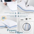 thumbnail image 3 of Pillows Queen Size Hotel Quality Cooling Down Alternative Gusseted Bed Pillows for Side Back or Stomach Sleepers Soft and Supportive for Sleeping Machine Washable, 3 of 9