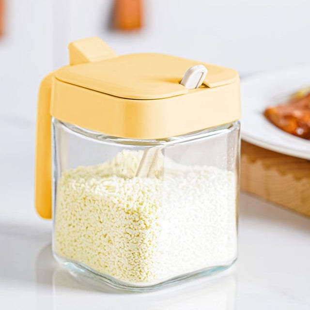 Birdeem Glass Spice Jars with Leak Proof Lid,4.3X3.5X2.8 Inches Compact Kitchen Pantry Organizer,Airtight Spice Containers for Dried Herbs Seasoning Storage,Easy Clean