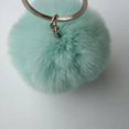 thumbnail image 3 of Fuzzy Ball Keychain Supple Comfortable Lovely Key Rings Adorable Practical Key Chains Women for Children Adults Elderly Students Light Green 7cm, 3 of 7