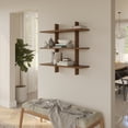 thumbnail image 2 of Nexera Modular Wall Shelving System, Walnut, 2 of 4