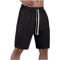 thumbnail image 1 of Plebaso Mens Casual Shorts Elastic Waist Drawstring Summer Shorts Plain Loose Running Shorts with Pockets, 1 of 6