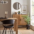 thumbnail image 3 of Bouclair Black Faux Leather and Walnut Chair, 3 of 7