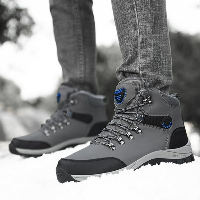 Women Men Waterproof Warm Sporting Shoe Cozy Non-Slip Winter Fur Lined Snow Boot