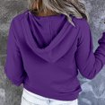 thumbnail image 4 of Timegard Hoodies for Women Button Long Sleeve Sweatshirts Pullover Fall Winter Loose Top with Pocket, 4 of 6