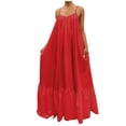 thumbnail image 1 of Robe d'Été Ample pour Femmes Mode Décontractée Unie Sans Manches à Bretelles Robe avec Poches Ample Dos Nu Grande Robe Ample Robe Ample pour Femmes Été, 1 of 8