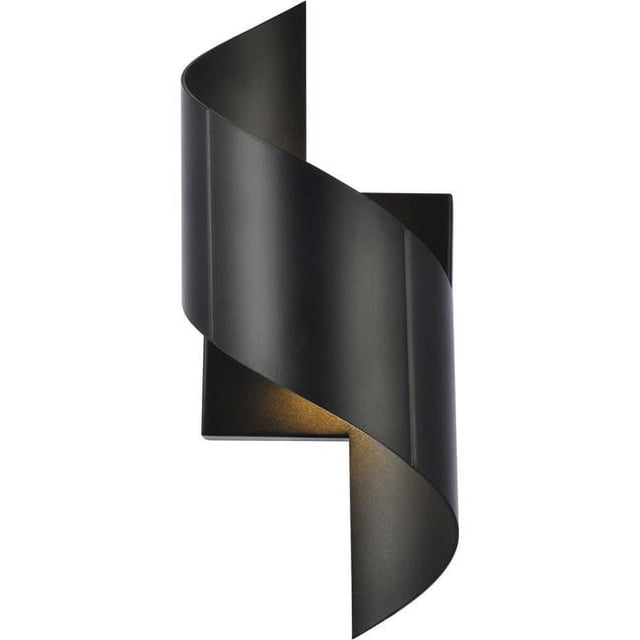 Living District Raine Modern Integrated LED Wall Sconce Black 4.88 in