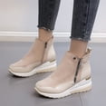 thumbnail image 2 of Bottes à la Cheville pour Femmes à Semelle Épaisse Femmes pour Femmes Compensées Mode Courtes Chaussures Femmes Bottillons à Imprimé Animal et Femmes Talon Bas pour Style Moderne Femmes Neige pour Femmes Talon, 2 of 9