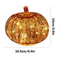 thumbnail image 3 of IBaodan Glass Pumpkin Light Discount Clearance Pumpkin Glass Lights Halloween Pumpkin Decorations for Halloween Spooky Party Haunted House Fall Home Decorations, 3 of 6