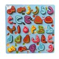 thumbnail image 1 of Wooden Alphabet Puzzle Board Montessori Puzzle Game Birthdays Gifts Learning Toy Arabic Letters, 1 of 9