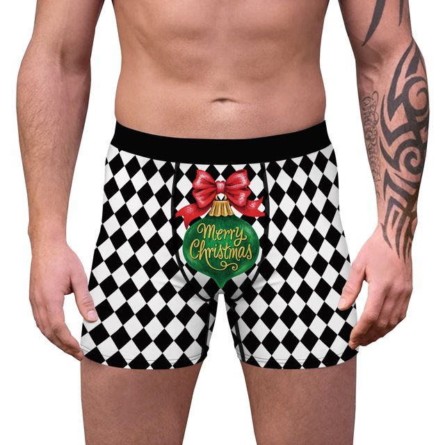 FAROOT Men? s Underpants Cartoon Patterns Print Middle Waist Boxer Briefs