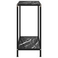 thumbnail image 2 of vidaXL Console Table Black 60x35x75 cm Tempered Glass, 2 of 4