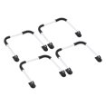 thumbnail image 1 of Unique Bargains Folding Table Legs 10.2' Height Anti Slip Coffee Table Leg Replacement, White Black 4 Pack, 1 of 6