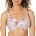 thumbnail image 1 of Bali Women's Satin Tracings Minimizer Underwire Bra, Rosewood, 40DDD, 1 of 6