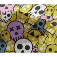 thumbnail image 4 of oneOone Viscose Chiffon Yellow Fabric Skull Craft Projects Decor Fabric Printed By The Yard 42 Inch Wide, 4 of 4