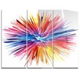 thumbnail image 1 of Art mural abstrait en métal Design Art Explosion de couleur à panneaux multiples, 1 of 1
