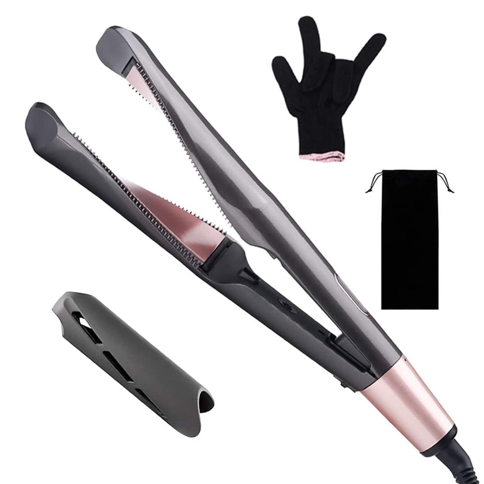 New Style Flat Iron Head Hair Straightener 2-in-1 Twist Straightening Curling Iron Hair Curler Beach